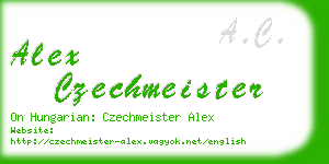 alex czechmeister business card